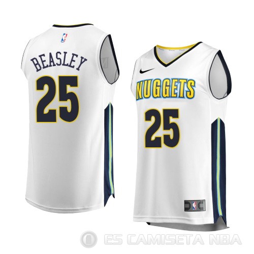 Camiseta Malik Beasley #25 Denver Nuggets Association 2017-18 Blanco - Haga un click en la imagen para cerrar